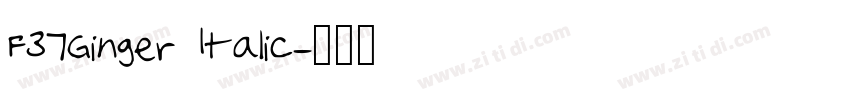 F37Ginger Italic字体转换